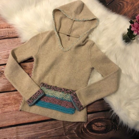 Free People Sweaters - Free People Crafty Cuff Wool Embroidered Sweater